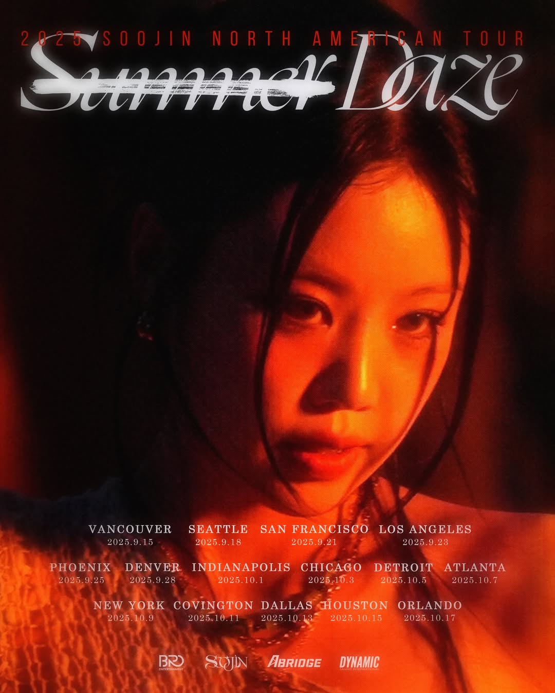 SOOJIN Summer Daze Tour Poster